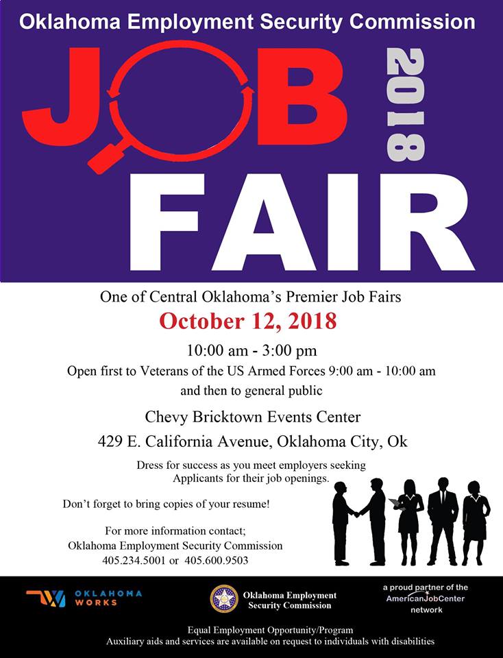 October 12, 2018: Oklahoma Job Fair | DeBruler, Inc.